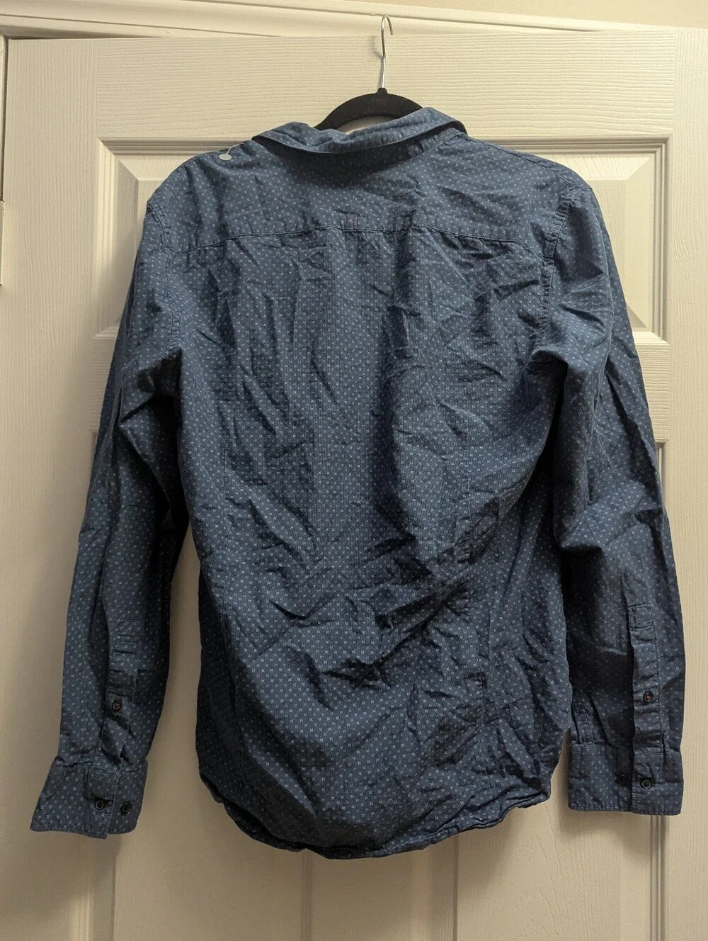 Banana Republic Heritage Collection Mens Blue Micro Print Button Down Shirt